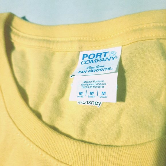 Disney Lady and the Tramp Ladys Face Sketch womens size medium yellow T-Shirt - Picture 3 of 6